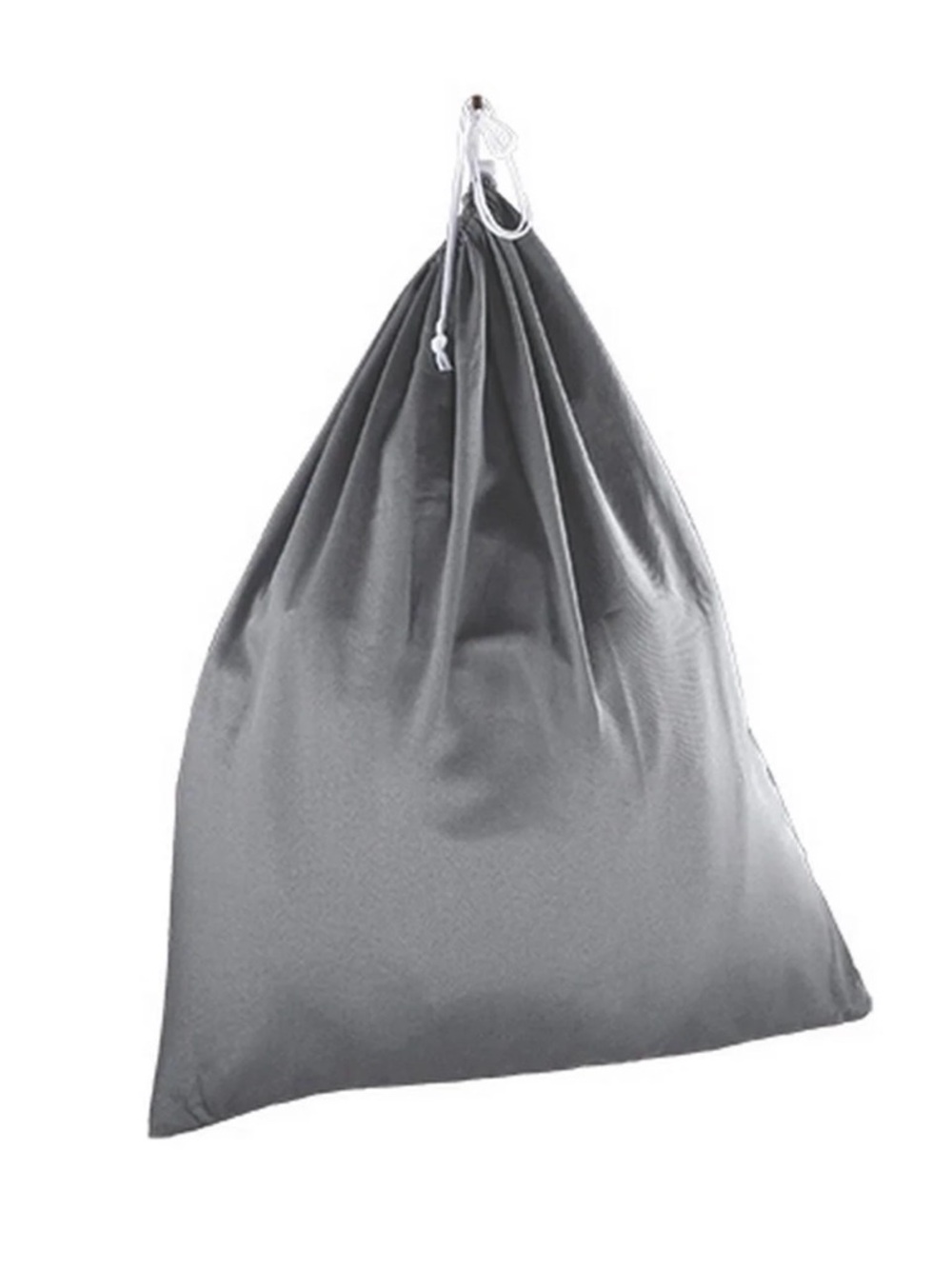 Mainstays Gray Polyester/Cotton Heavy Duty Fabric Durable Drawstring Laundry Bag